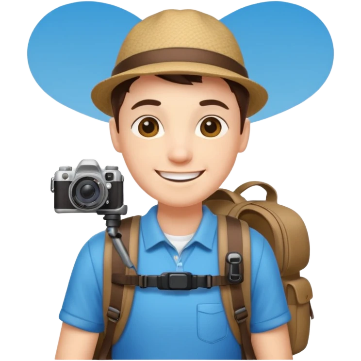 city tourist with camera emoji