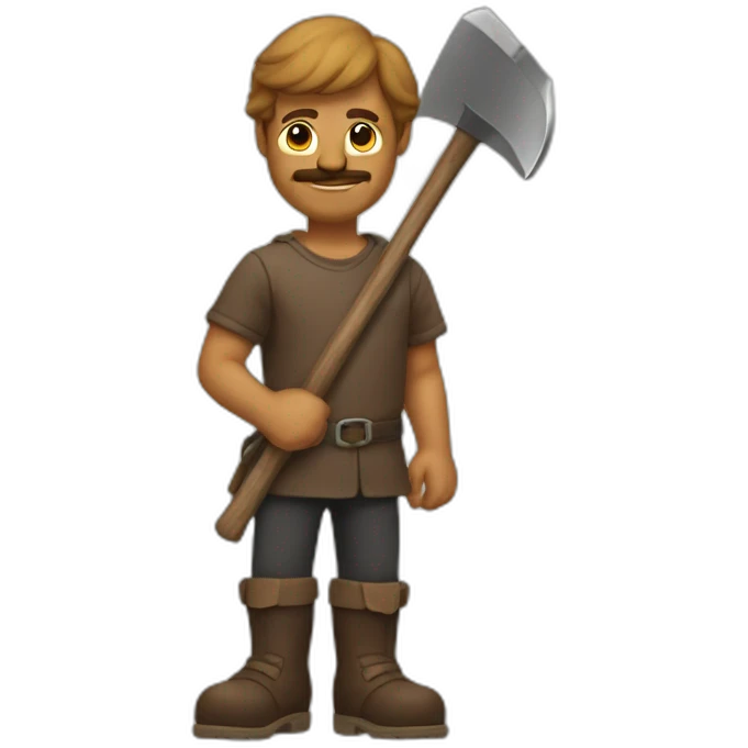The man with the axe emoji