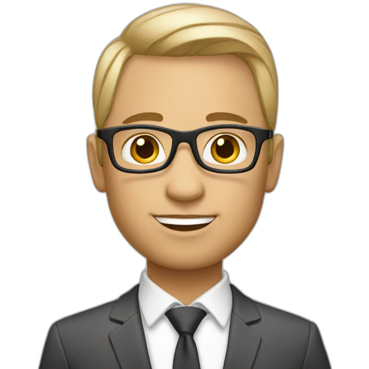 business coach-white-without glasses-short hair emoji