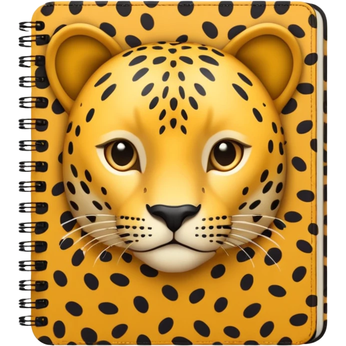 leopard patterned notebook emoji