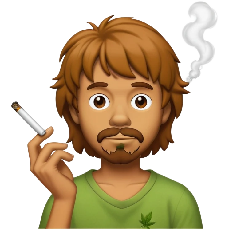 Shaggy from scooby doo smoking weed emoji