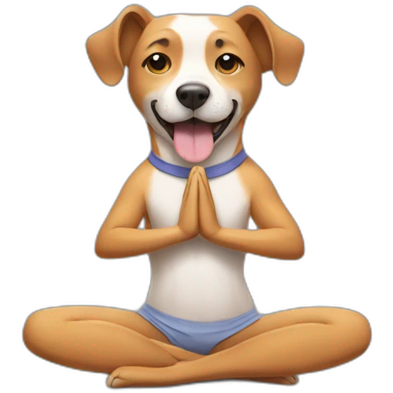 Dog doing yoga  emoji