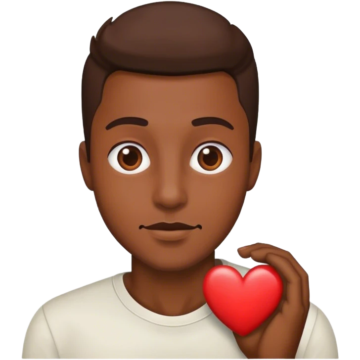 man showing heart emoji
