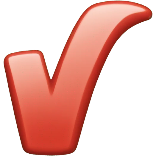 like check mark done in green box emoji make cross mark the same size but in red box  emoji