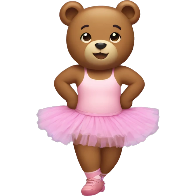 Bear in a tutu emoji