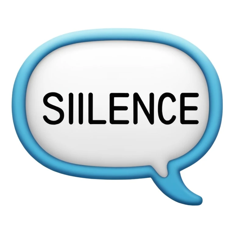 Text bubble that says “Silence Hoe” emoji