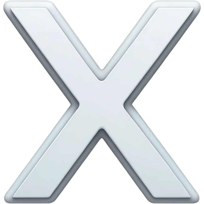 white letter X emoji