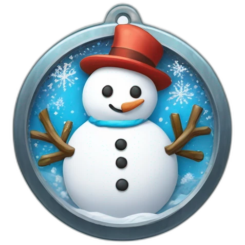 Snowman Badge Medal Epic Mystery Legendary NewYear PokemonTheme Pokeball Snowfall Snowballs emoji
