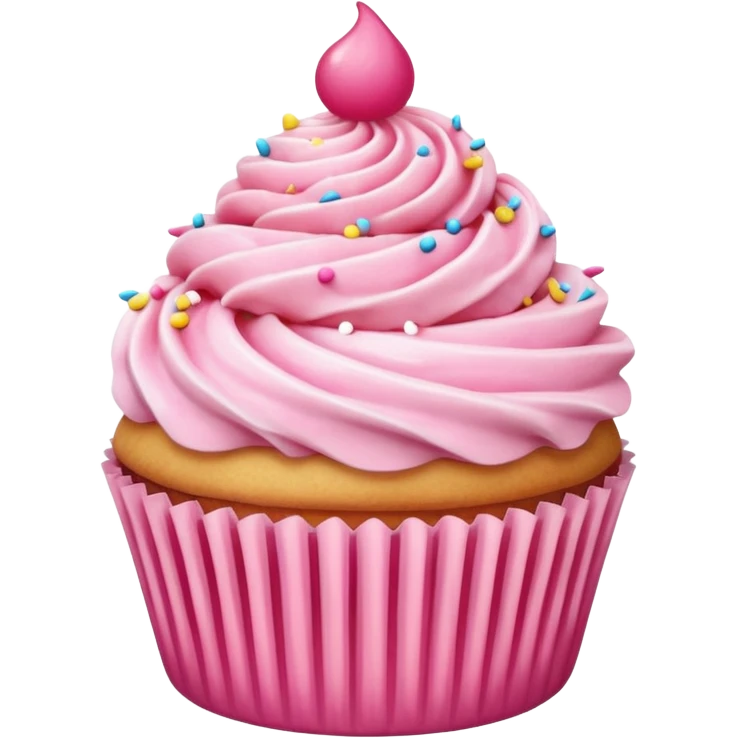 Cupcake with pink icing emoji