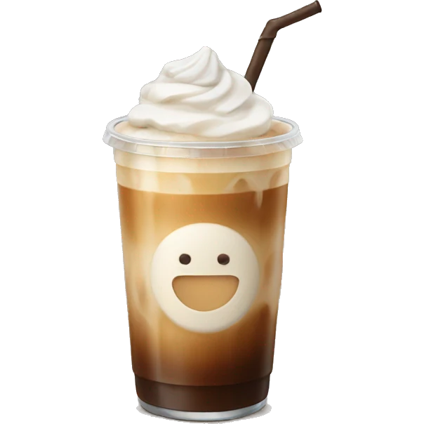 Iced coffee latte emoji