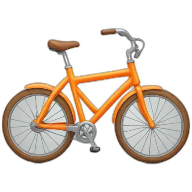 Orange bicycle emoji