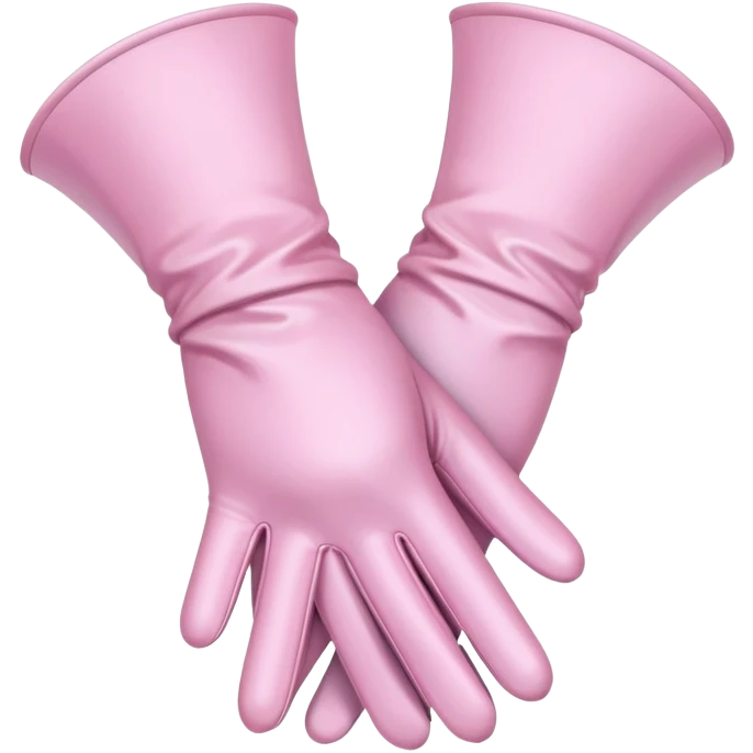 Pair of women’s pale pink opera gloves, soft, cute emoji