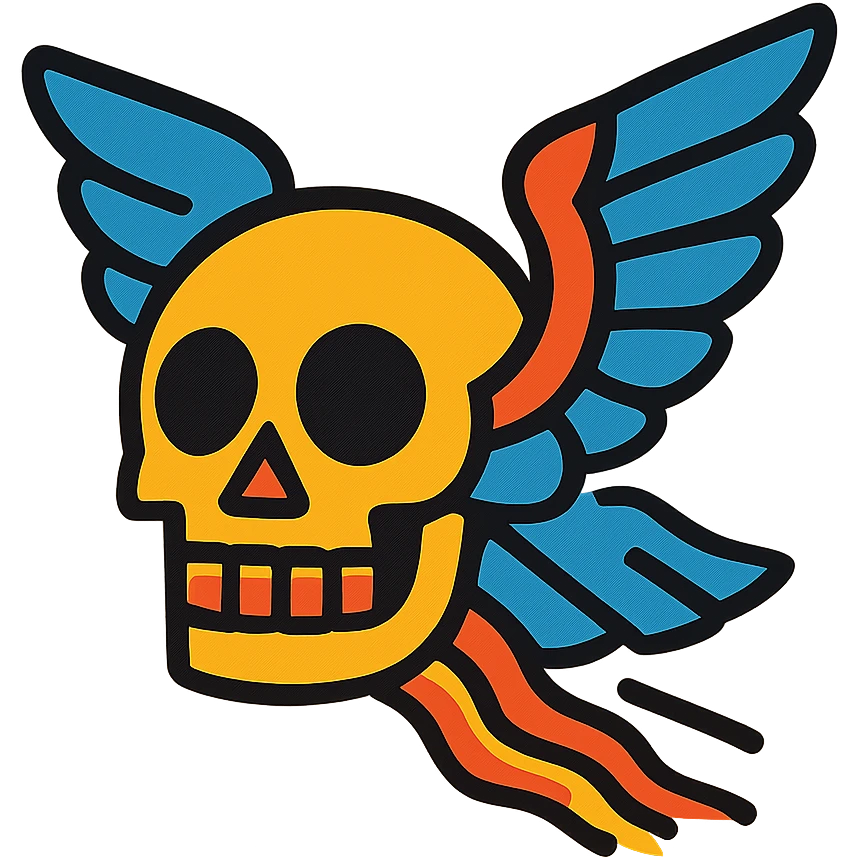 flying skull emoji