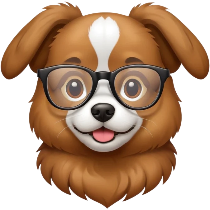 Dog with glasses emoji