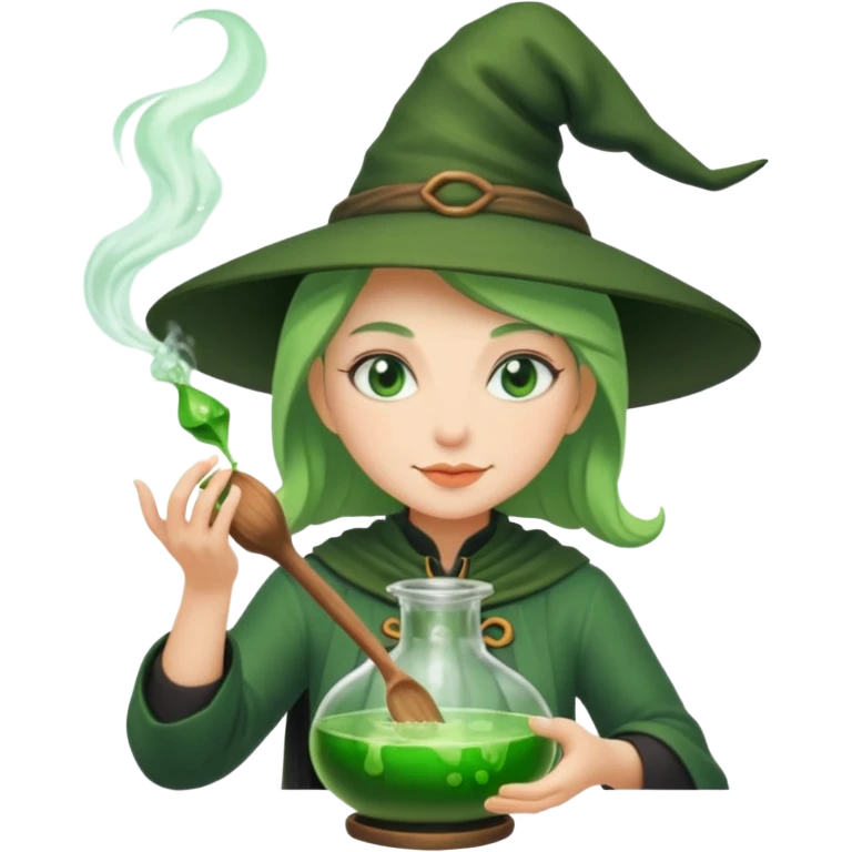 green witch cooking potion emoji