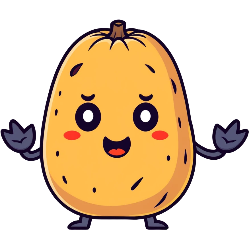 Evil scary potato emoji