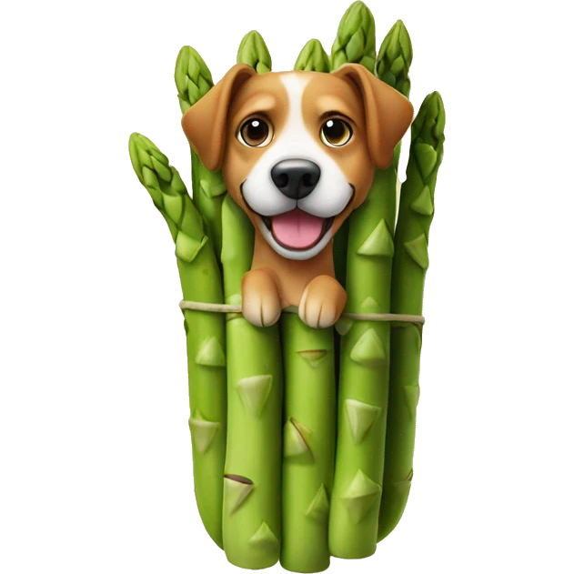 asparagus with dog emoji