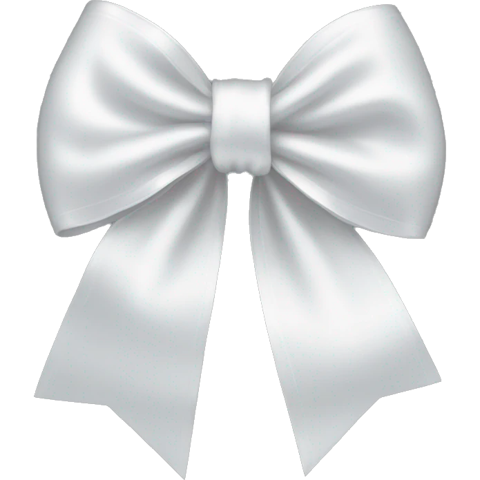 white satin bow emoji
