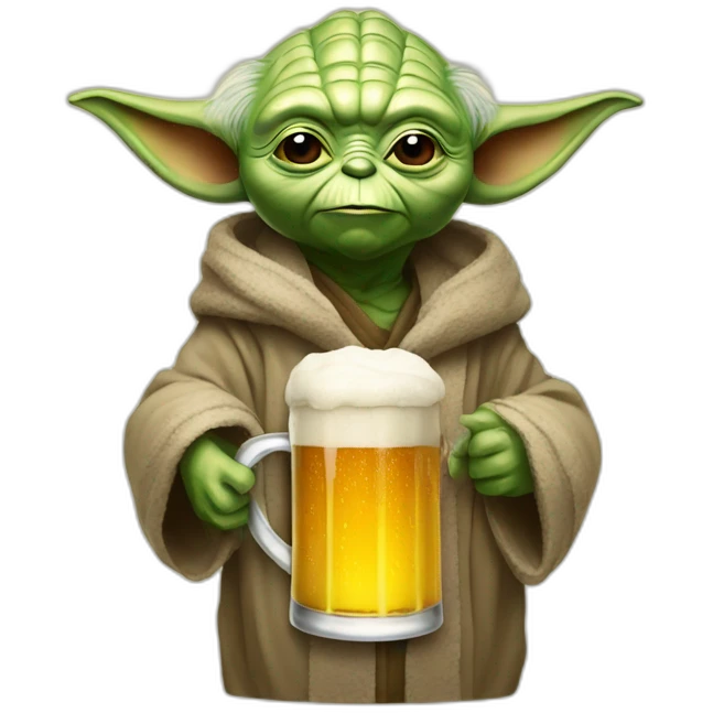 Yoda-drink-beer emoji