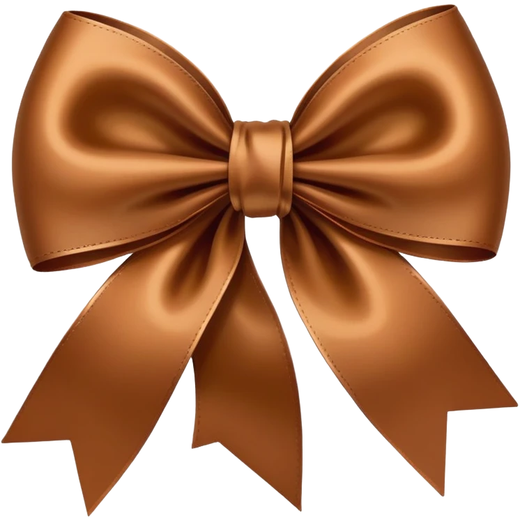 Brown bow ribbon emoji