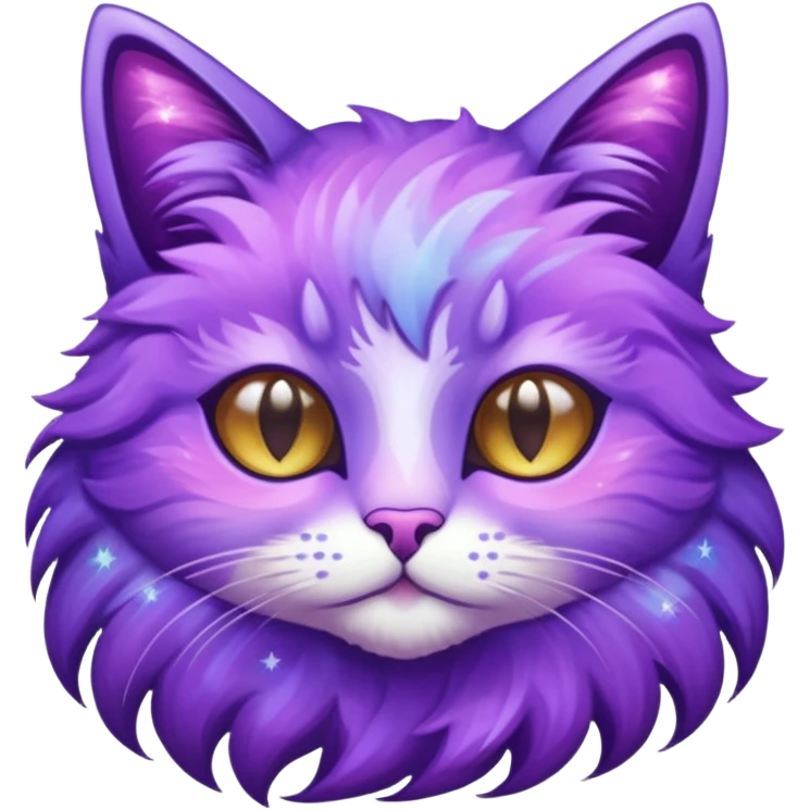 glitter purple Star cat emoji