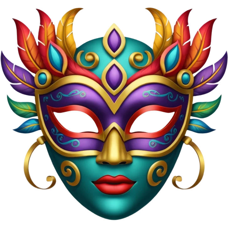 Please generate a multicolored mask. emoji