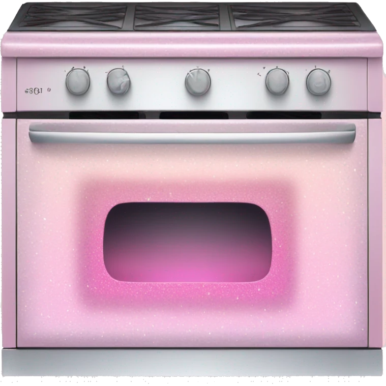 Pink ombre oven with glitter  emoji
