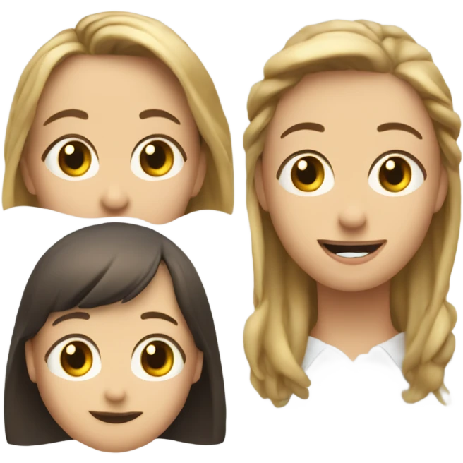 Three vertical video clips next to each other, with the center one bigger than the other two. The center one should have a play button in the middle emoji