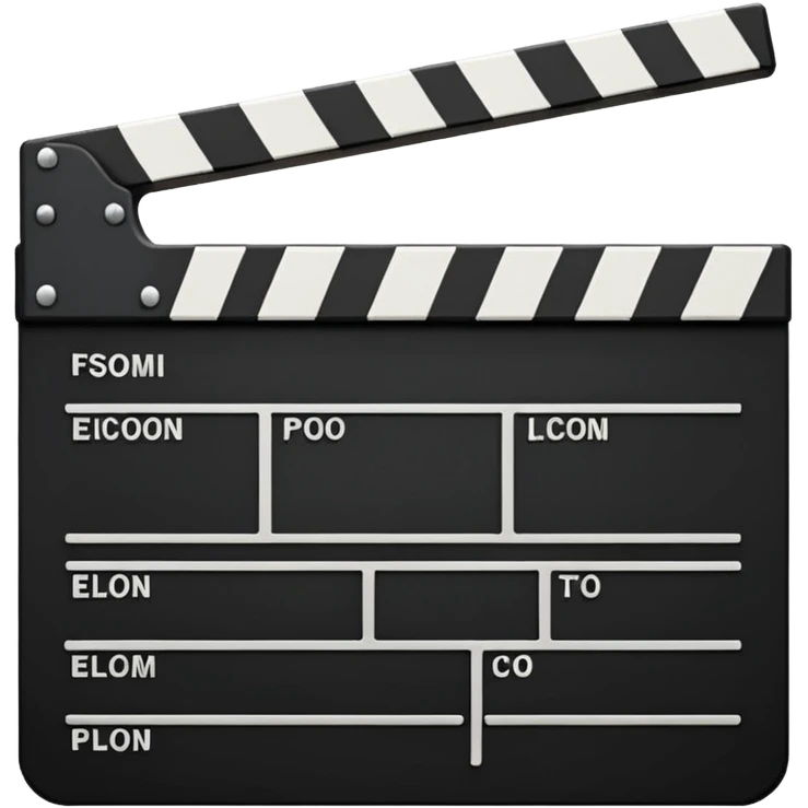 create a film clapper board emoji