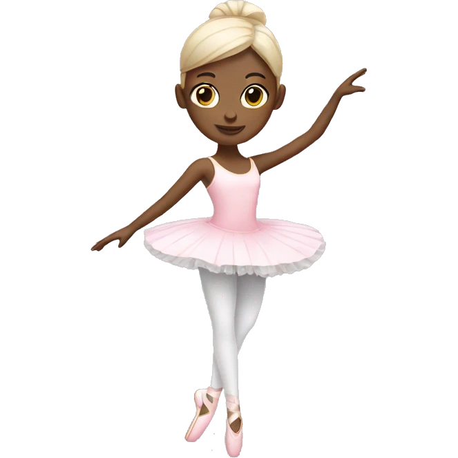 White ballerina with pink shoes emoji
