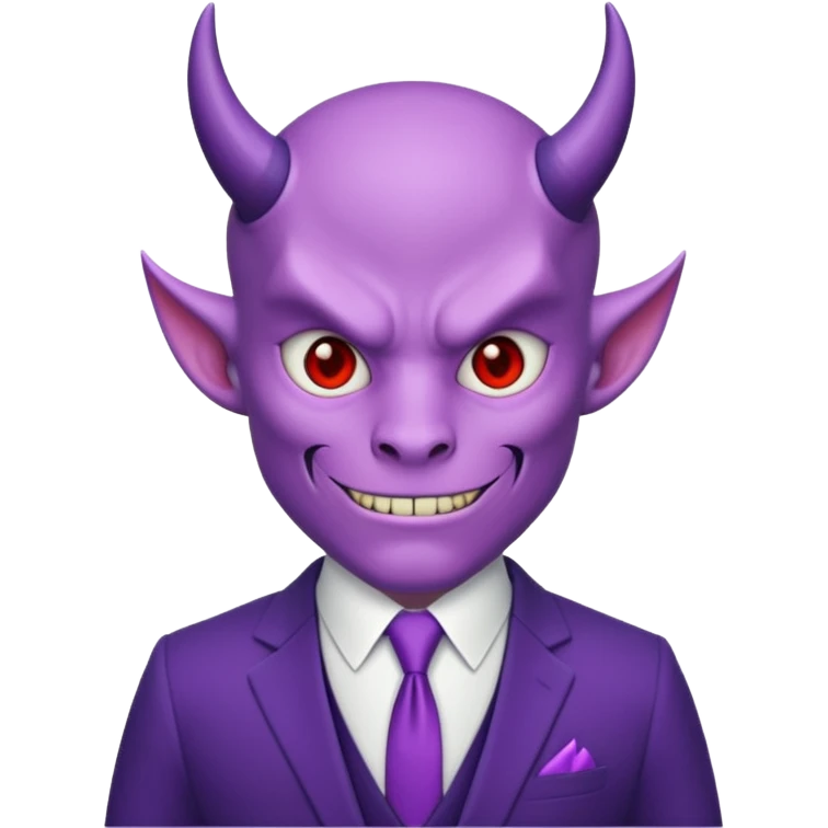 purple devil with suit emoji