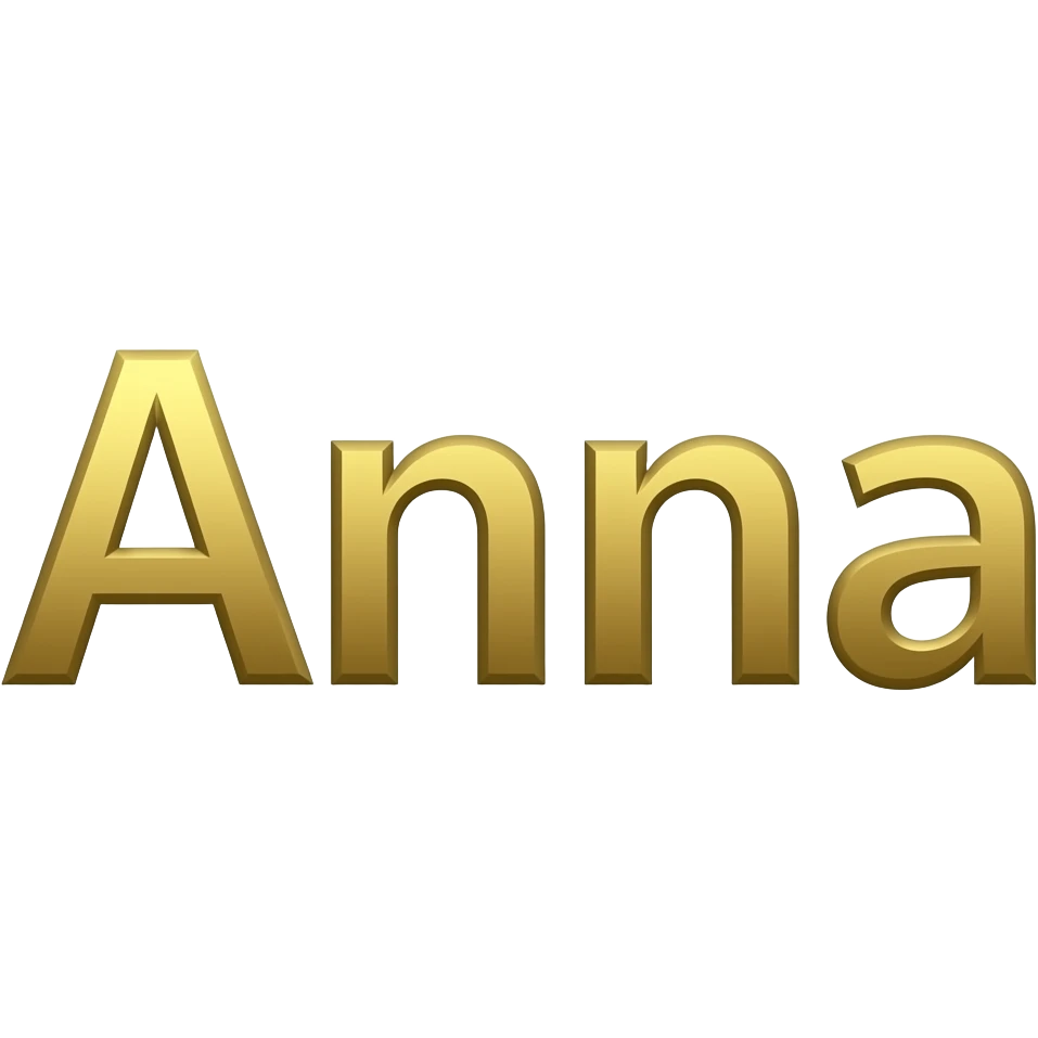 GOLD THIN LETTERS ANNA emoji