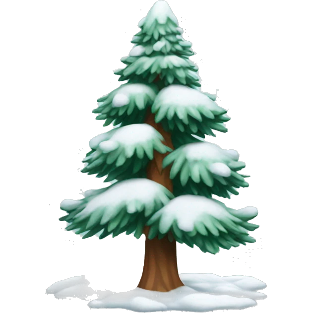 Pine tree with snow  emoji