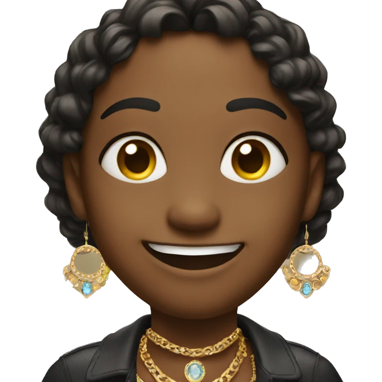 smiling individual with jewelry emoji