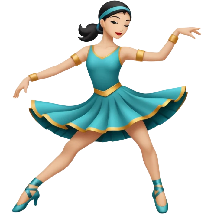 North-East (NE): "dancer_northeast: Create a minimal flat-vector dancer icon facing north-east. Pose same dynamic motion rotated to face NE. Black stroke 2px on transparent background, square canvas 1:1, SVG vector style, no text or facial features." emoji