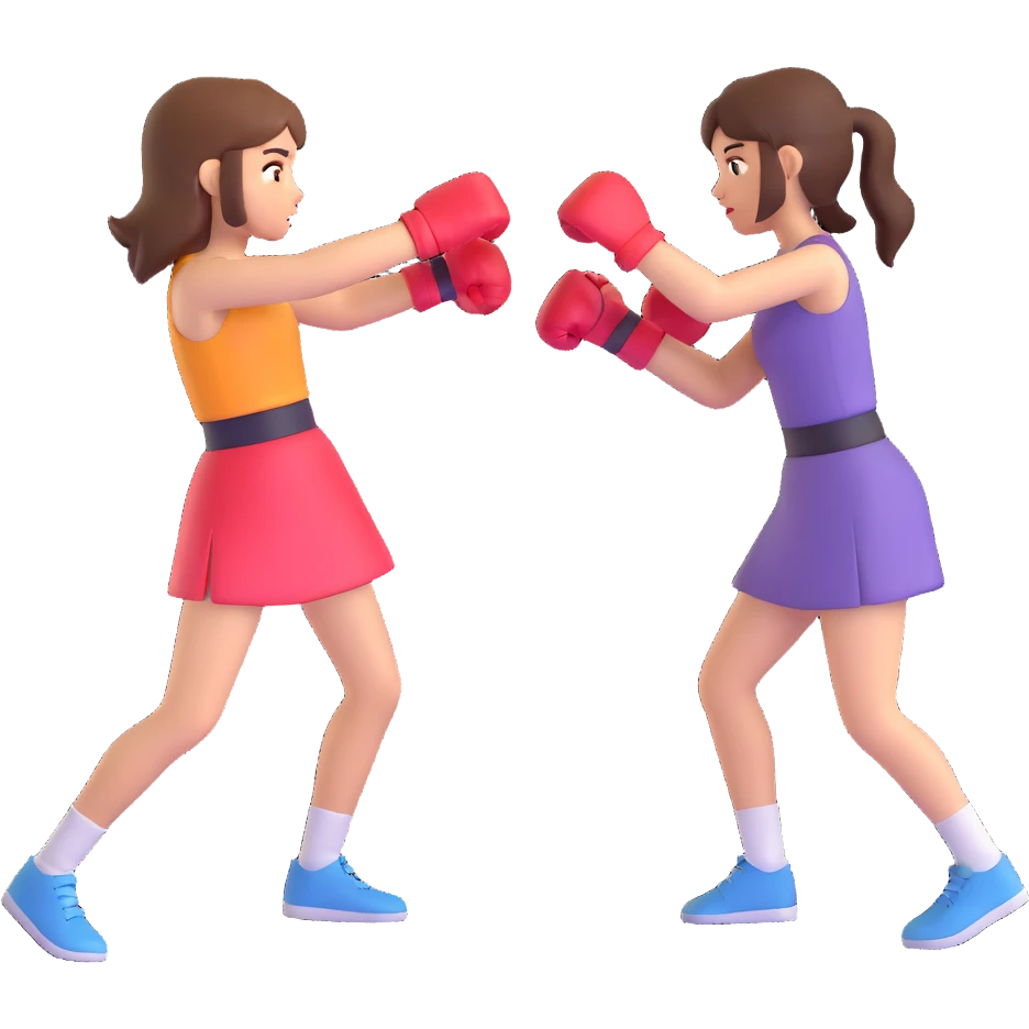 Two girls fighting emoji