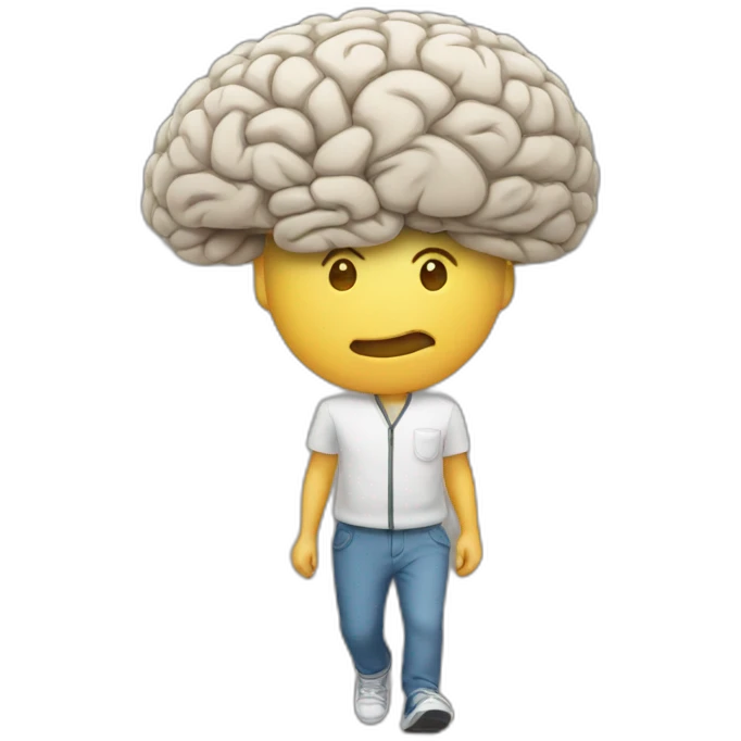 walk brain emoji