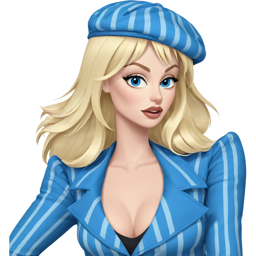 blonde girl with blue eyes emoji