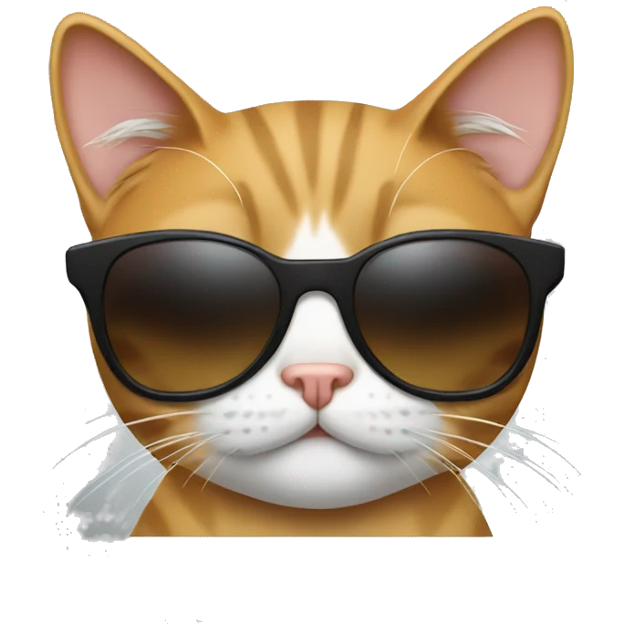 Cat with sunglasses emoji