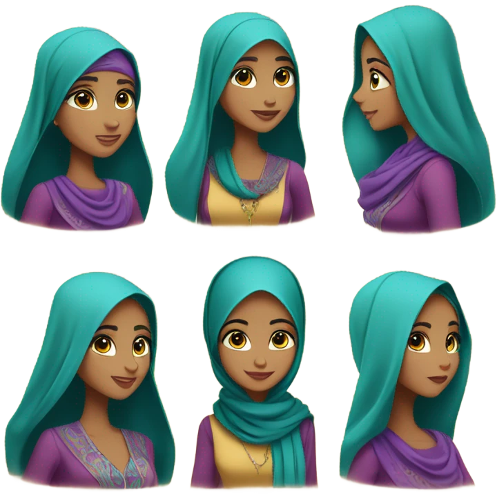 disney jasmine hijabi version  emoji