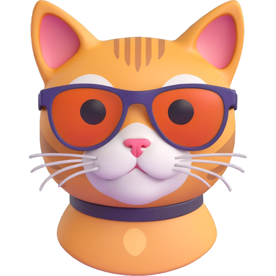 Cat wearing sunglasses emoji
