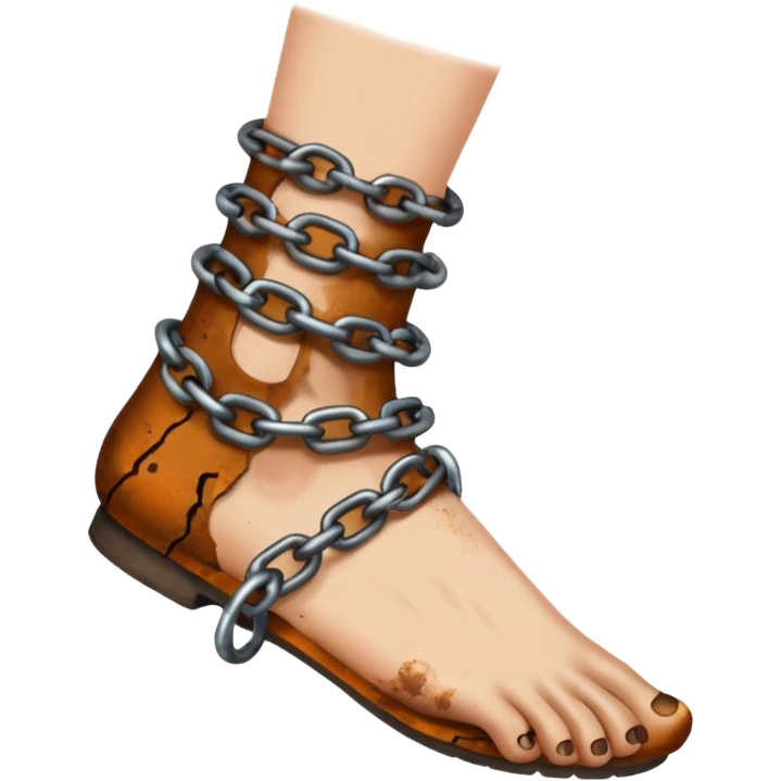 prisone chain on ankle emoji