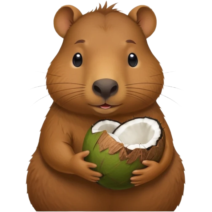 capybara with coconut shell  emoji