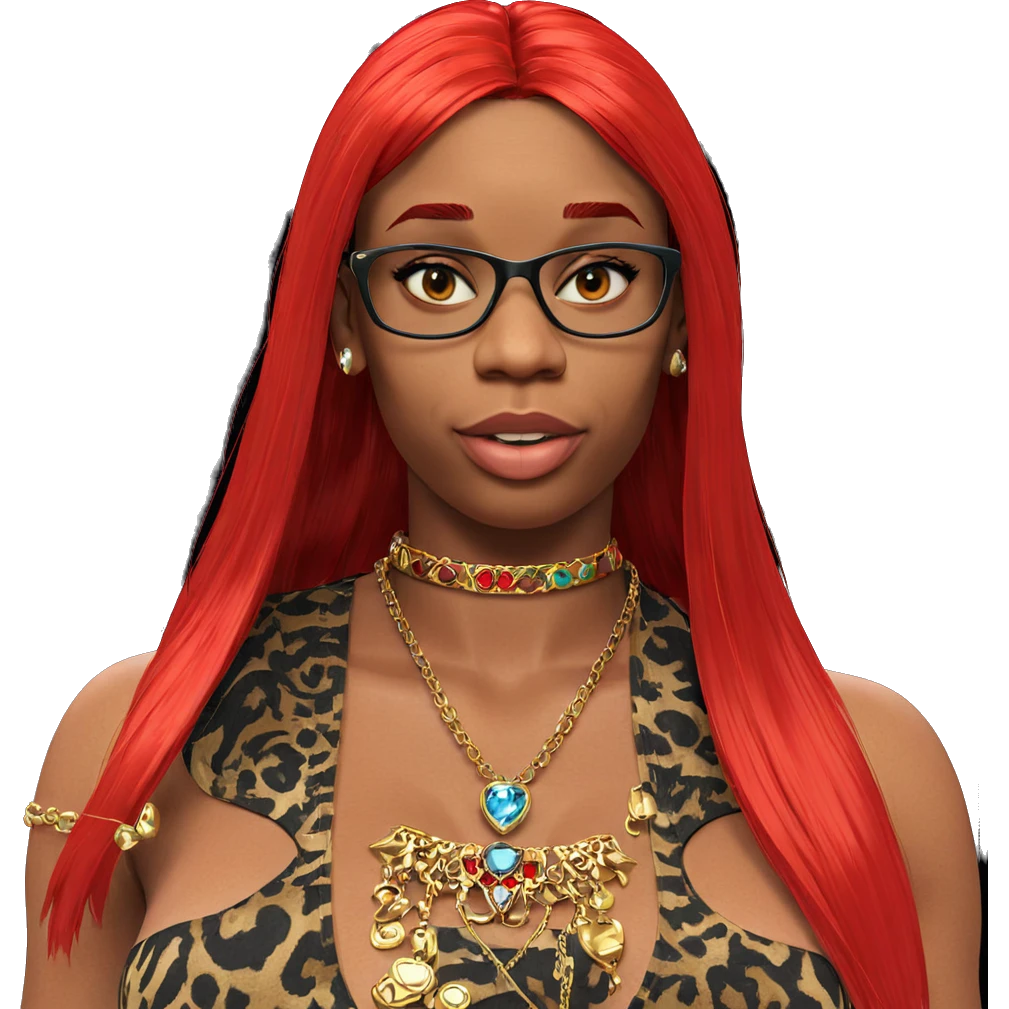 red-haired girl with jewelry emoji