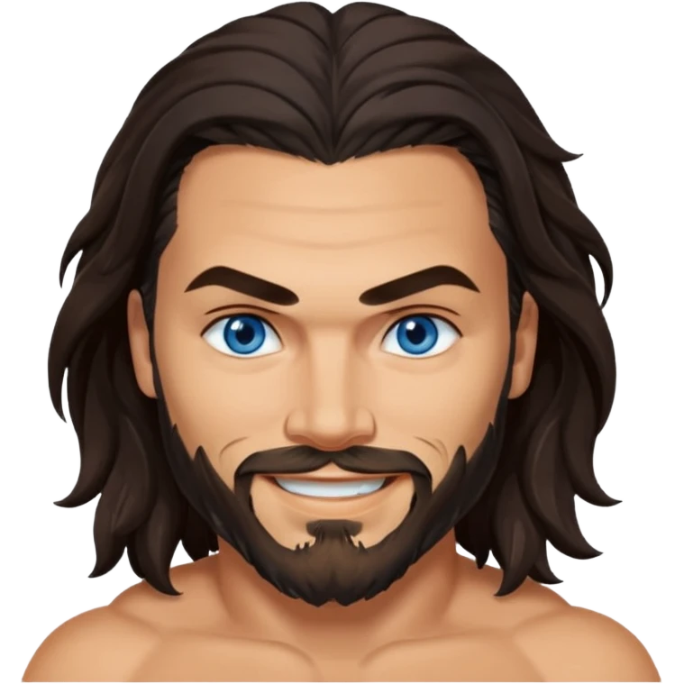 Blue eyes Jason mamoa longer hair smiling no shirt emoji