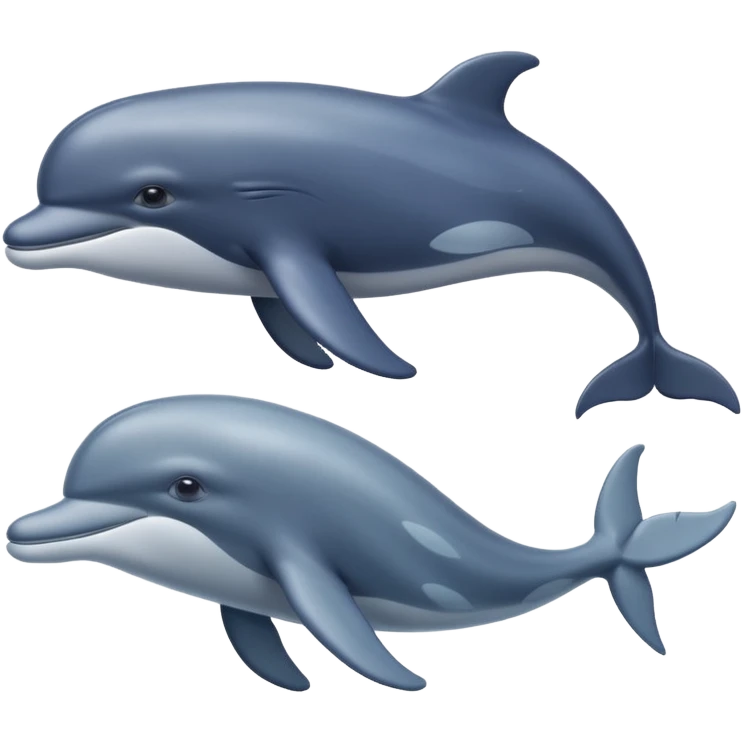une baleine avec un dauohin en dessous emoji