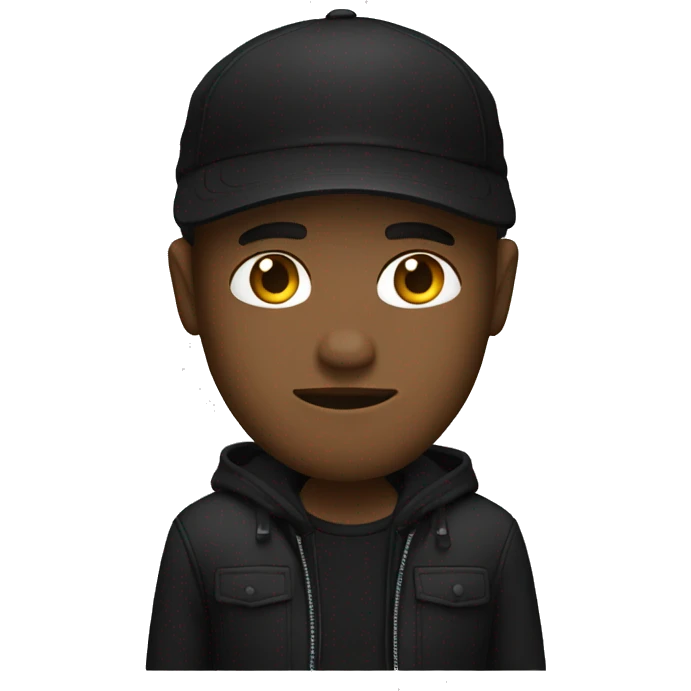 cool guy in black emoji