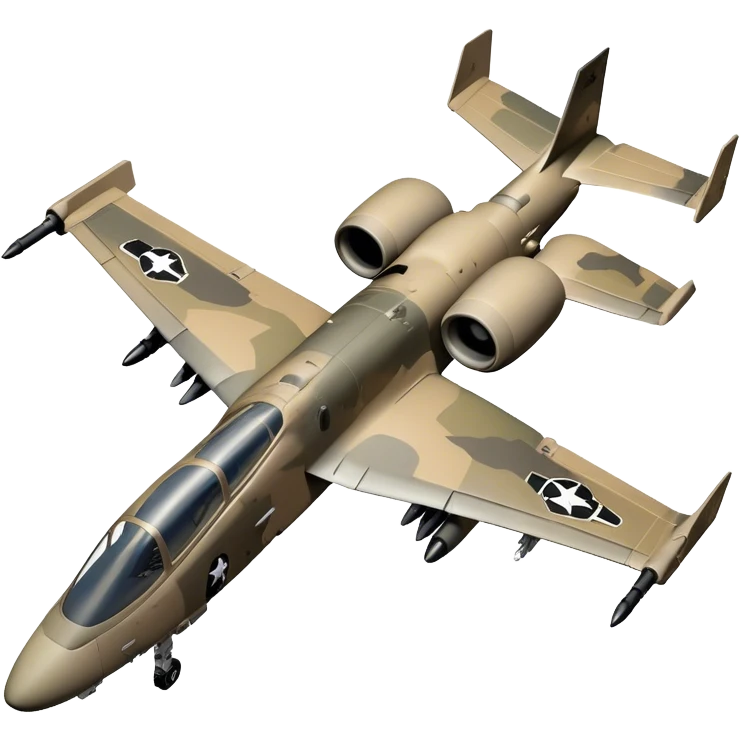 Warthog Jet (A-10 Thunderbolt II) - Fairchild Republic (Model Year: 2022) (Iconic colour: Desert camo) emoji