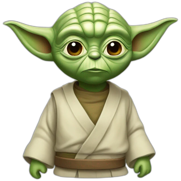 Yoda avec un bob emoji