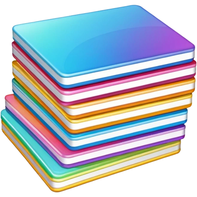 Many photocards in one stack emoji